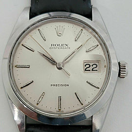 Mens Rolex Oysterdate Precision Ref 6694 34mm Manual Wind 1960s Swiss RJC197B