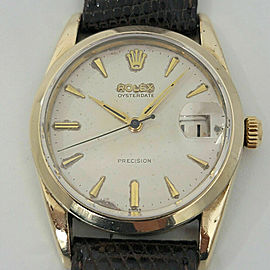 Mens Rolex Oysterdate Precision 6694 34mm Gold-Capped Manual Wind 1950s RJC169