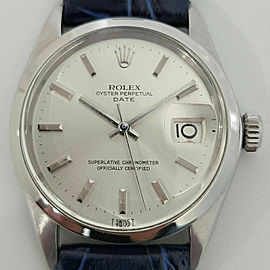 Mens Rolex Oyster Perpetual Date 1500 35mm Automatic 1970s Swiss RA13B