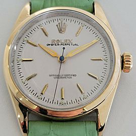 Mens Rolex Oyster Perpetual Ref 6634 34mm Gold Capped Automatic