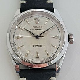 Mens Rolex Oyster Perpetual 34mm Bubbleback Automatic 1950s Vintage RA192B