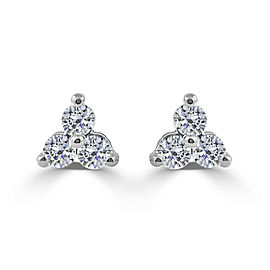 True 14k White Gold & Diamond Stud Earrings