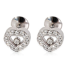 Chopard Happy Heart Diamond Earring in 18k White Gold 0.58 CTW