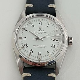 Mens Rolex Oyster Perpetual Date 35mm Automatic Vintage