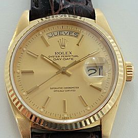 Mens Rolex Day Date President 36mm 18k Gold Automatic Swiss