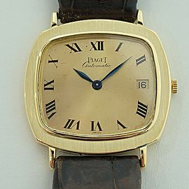 Mens Piaget Ref 13432 33mm 18k Gold Automatic Dress 1970s All Original