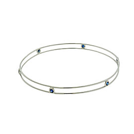 Tiffany &amp; Co. Elsa Peretti Sapphire By The Yard 18k Gold Bangle Bracelet