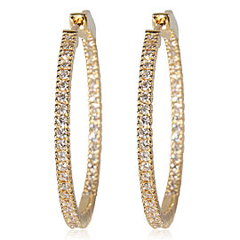 True Diamond Inside Out Hoop Earring in 18k Yellow Gold (1.03 CTW)