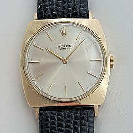 Mens Midsize Rolex 29mm 14k Solid Gold Manual Wind 1960s Vintage