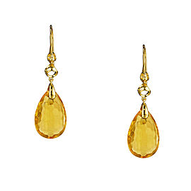 BRAND NEW Di Modolo Honey Quartz Drop Earrings in Plated 18K Yellow Gold