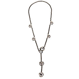 Di Modolo Rock Crystal Lariat Necklace in Black Rhodium Plated Silver MSRP