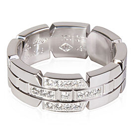 Cartier Tank Francaise Diamond Ring in 18k White Gold