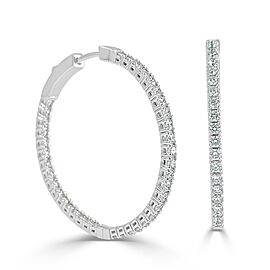 True Flexible Diamond In & Out Hoop Earrings in 14KT Gold