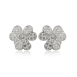 Van Cleef & Arpels Frivole Earrings in 18K White Gold Small Model,