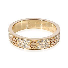 Cartier Love Wedding Diamond Band Paved in 18k Yellow Gold