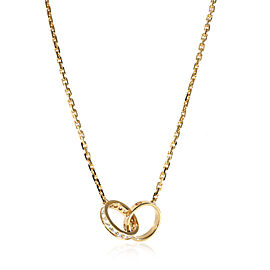 Cartier Love Interlocking Circle Necklace With Diamonds