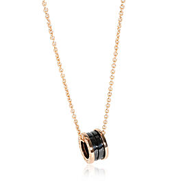 BVLGARI B.Zero1 Pendant in 18k Rose Gold/Ceramic