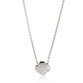 Van Cleef & Arpels Pure Alhambra Diamond Pendant in 18k White Gold