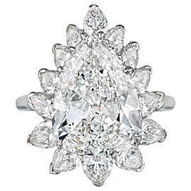 Harry Winston 4.51 Carat Pear Shaped Diamond Ring