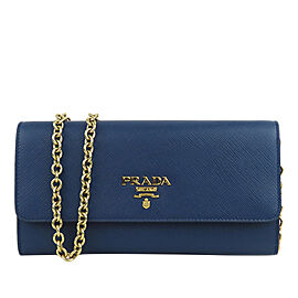 Prada Saffiano Leather Wallet on Chain