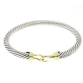 David Yurman Cable Silver and Gold Cuff Bracelet