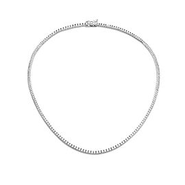 Jolie Carat Round Brilliant Diamond Tennis Necklace in 14kt White Gold