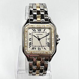 CARTIER PANTHERE Quartz Jumbo Row Gold DIAMOND Watch