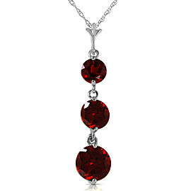 3.6 CTW 14K Solid White Gold Seeing Believing Garnet Necklace