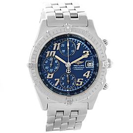 Breitling Chronomat A13350 Blackbird Blue Dial Mens Watch