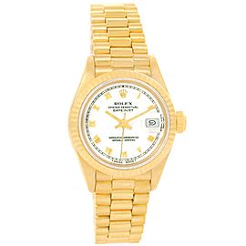 Rolex President 69178 18K Yellow Gold White Roman Dial Watch