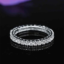 Charming White Gold Diamond Wedding Band ET-2505