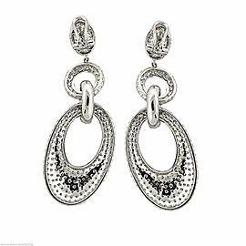 18k White Gold 14.00ct Diamond Micro Pave Earrings