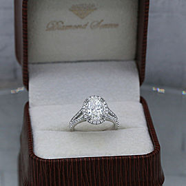 Precious 18k White Gold Engagement Ring with 2.80ct. Diamonds