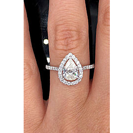 Precious 18k White Gold Diamond Engagement Ring with 1.43ct.