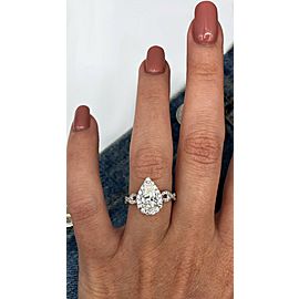 Perfect 18k White Gold Engagement Diamond Ring with 1.43ct.