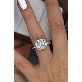 Perfect 14k White Gold Engagement Ring w/ 3.78ct. Diamonds