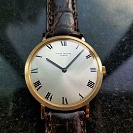 PATEK PHILIPPE Men's 18K Gold Calatrava ref.3538 Hand-Wind, c.1970s Swiss LV813