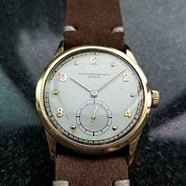 VACHERON & CONSTANTIN Vintage 18k Gold Men's Geneve Manual Wind c.1950s LV959TAN