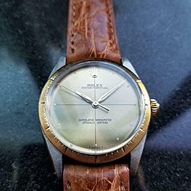 ROLEX Mens 18K & ss Oyster ref.1008 "Zephyr" Automatic, c.1960s Swiss LV742TAN