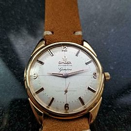 OMEGA Men's Gold-Capped 2981-4 Geneve Automatic, c.1950s Swiss Vintage LV650TAN