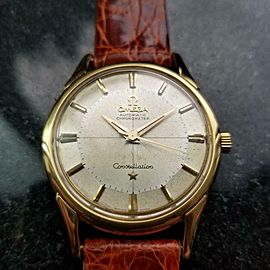 OMEGA Men's 18k Solid Gold Constellation Automatic, c.1960s Swiss Vintage LV669