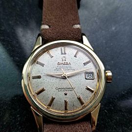 OMEGA Men's Constellation Calendar Gold-Capped Automatic c1950s Vintage LV651TAN