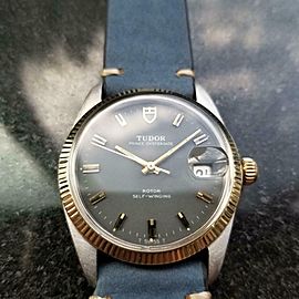 TUDOR Men's 14k Gold & SS Prince Oysterdate ref.7990 Automatic c.1960s LV830BLU