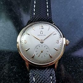 Men's Omega ref.6516 14K Solid Gold Bumper Automatic, c.1940s Swiss Vintage MA54