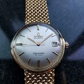 Men's Omega 14k Gold Seamaster DeVille cal.563 Automatic 1969 Swiss Vintage MA86