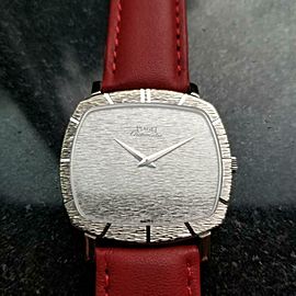 Men's Piaget 18k White Gold cal.12P1 Automatic Dress Watch 1970s Swiss LV877RED