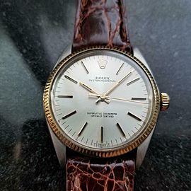 Men's Rolex 18K & SS Oyster Perpetual ref.1005 Automatic, c.1981 Swiss LV718BRN