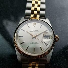 Men's Tudor Prince Oysterdate 74033 34mm 18k & ss Automatic, c.1990s LV920