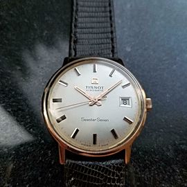 TISSOT Men's 18K Rose Gold Visodate Seastar Seven, c.1970s 35mm Swiss MS179