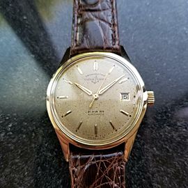 Vintage Ulysse Nardin 1950s 34mm Chronometer Automatic w/ date Gold-Capped LV528